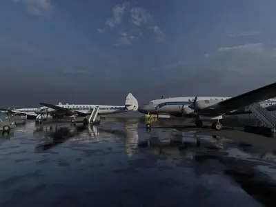 Constellation L-749 Constellation L-1049G and Starliner L-1649 3D model