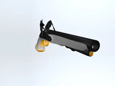 3D pistol flintlock 3D model