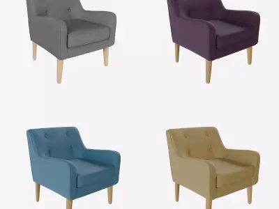 Stylish Skandinavian Chair - Free 3D Model Free 3D model