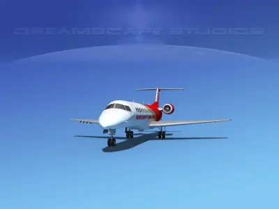 Embraer ERJ-145 SunCoast Airines 3D model