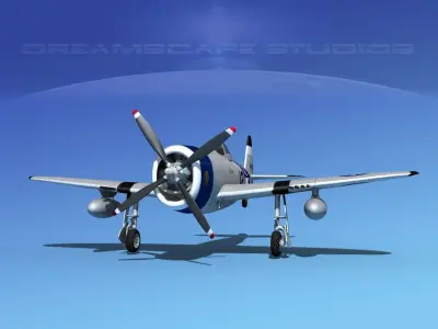 Republic P-47D Thunderbolt V16 3D model