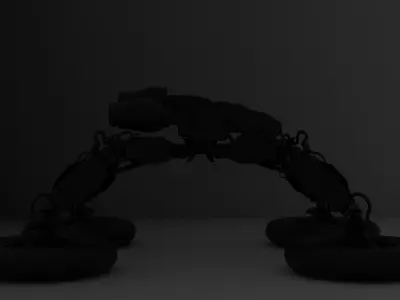 Robot on two wheels 3D model