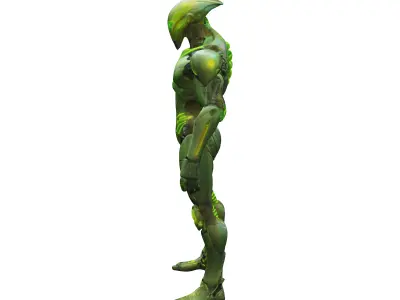 scifi fantasy protonic humanoid 3D model