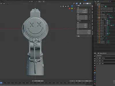 Harley Quinn Cork Pop Gun blender high model 3D model