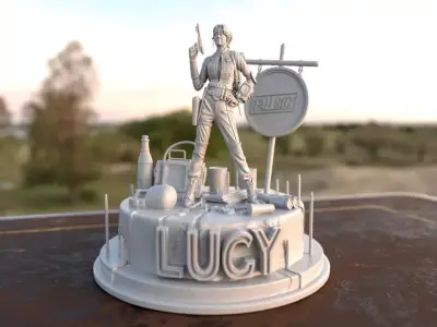 Fallout Lucy STL  Vault Girl 3D Print Figurine 3D print model