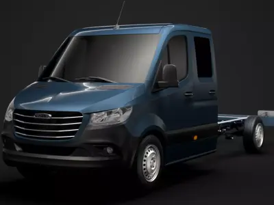 Freightliner Sprinter Chassis Crew Cab L3 RWD 2020 3D model