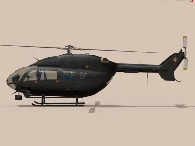 EC145 law enforcement 3D model