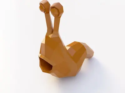 Snail toon 3d model Free low-poly 3D model