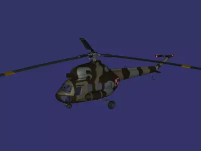 Mil Mi 2 Hopelite Free low-poly 3D model
