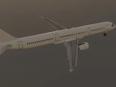 Airbus a321-211 ceo generic livery low poly  Low-poly 3D model