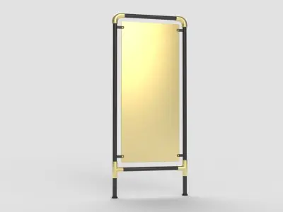 Plastic Stand Banner 3D model
