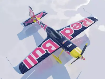 High Quality Zivko Edge 540 Red Bull Livery 3D model