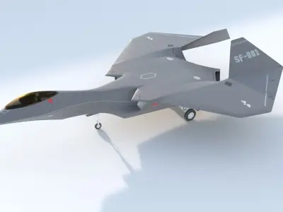 Silent Falcon The next generation stealth fighter jet 3D model