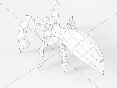  soldier Spider low poly 3d model  Low-poly 3D model