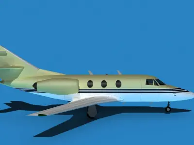 Dassault Falcon 10 V04 3D model