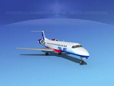 Embraer ERJ-140 Texair 3D model
