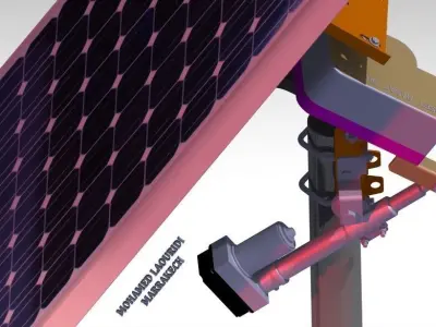 Solar PV tracker Free 3D model