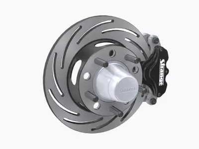 Strange Spindle Front Brake Disc Low-poly 3D model