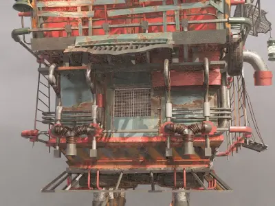 Junk Aircraft Plane Low-poly 3D model