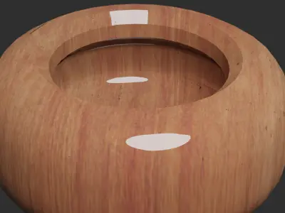 Porcelain bowl with noodles animation Low-poly 3D model