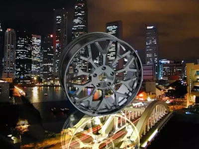 Crash test of 17 inches Wheel Free 3D model