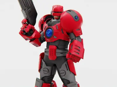 CYBER SOLDIER NEMO   RIGGED 3D model