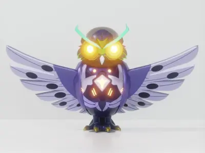 3D Owl Character 3D model