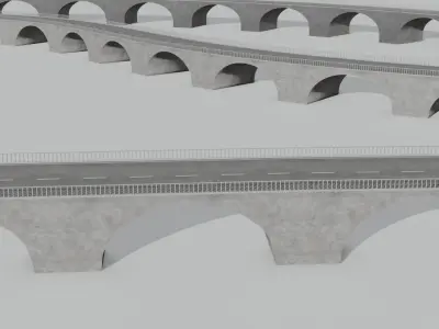 Bridge 3D models Low-poly 3D model