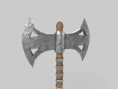  battle axe Low-poly 3D model purchase