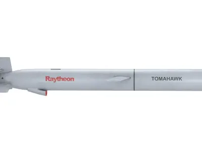 Tomahawk Land Attack Cruise Missile Rocket Block V Low-poly 3D model