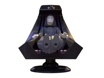 Emperors Chair 1-18 scale Hasbro Kenner 3D print model
