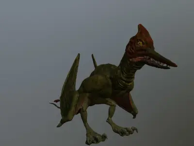 Monster Pterodaptyl Low-poly 3D model