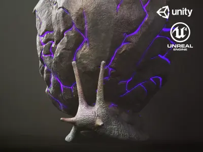 Land snail2 - Game Ready Low-poly 3D model Low-poly 3D model