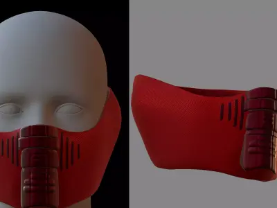 Gas mask helmet 3d model scifi Low-poly  Low-poly 3D model 570