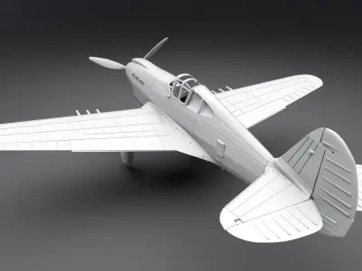 P 40 Warhawk Scale model 3D print model