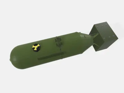 Nuclear bomb Low-poly 3D model