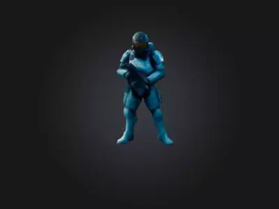 scifi soldier Low-poly 3D model purchase