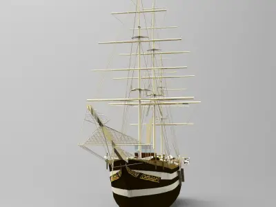 USS Constitution Ship 3D model