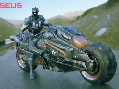 Low Poly - Cybernetic Soldier Perseus - Complete Low-poly 3D model