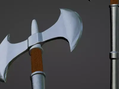 Battle Axe - Labrys Low-poly 3D model