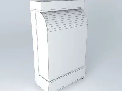 Kit glass display case with shelves Free 3D model