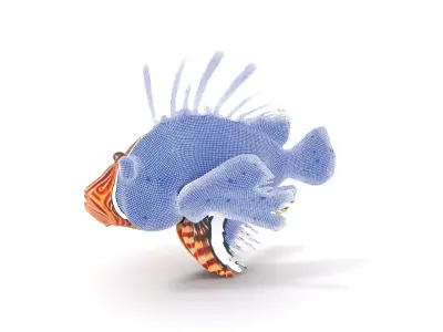 Vibrant Lionfish Aquatic model pack Low-poly 3D model