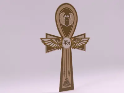 Egyptian Symbols - 017 Low-poly 3D model
