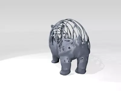 Hippo Dust Voronoi 3D model