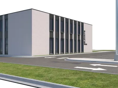 Commercial-036 Office Building 3D model