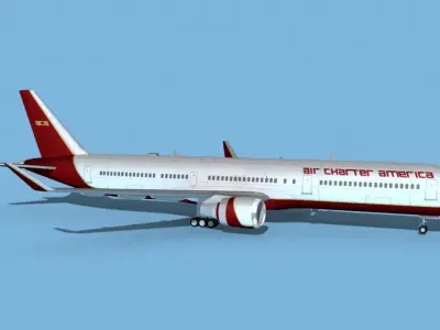 Boeing 767-400 Air Charter America 3D model