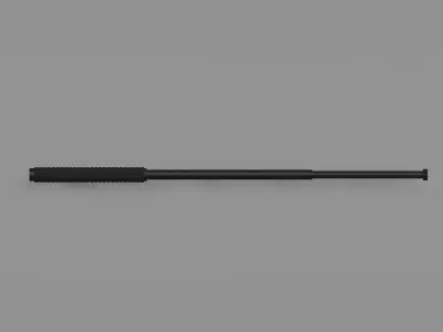 Black Folding Expandable Baton For Self Defense Free 3D model Free 3D model