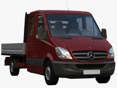 Double cab Truck Sprinter 3D model