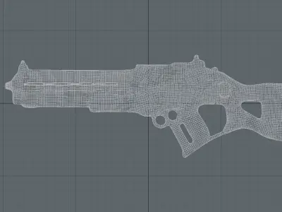 Sci-Fi Long Gun 3D model