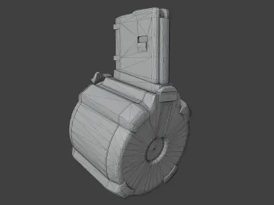 PMAG D50 Drum Magazine Low-poly 3D model